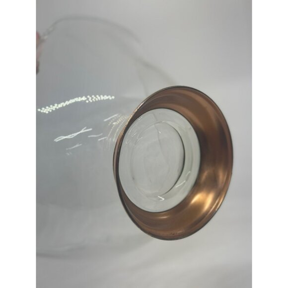 VTG Princess House Glass Salad Punch Bowl with Copper Base - Picture 4 of 4